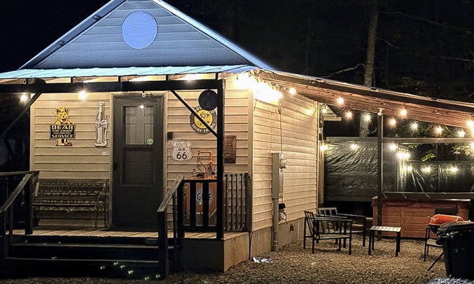 Unaka Apartment | Private patio, secluded paradise, hot tub, peaceful cabin getaway