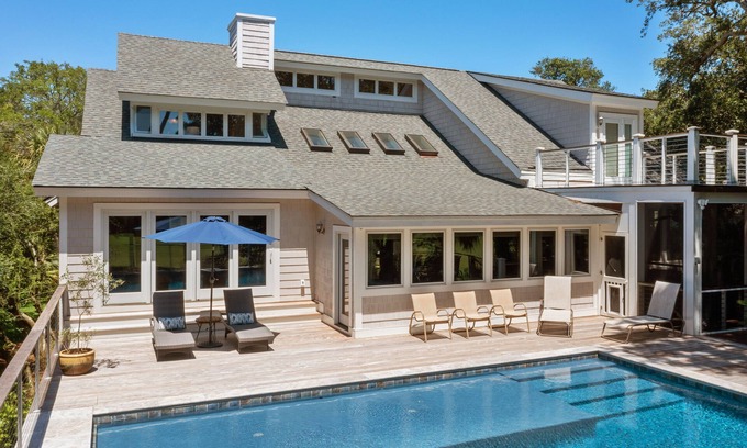 Isle of Palms House | Private Pool, Elevator, Golf Cart (fee), Golf Course view- 8 Hidden Green