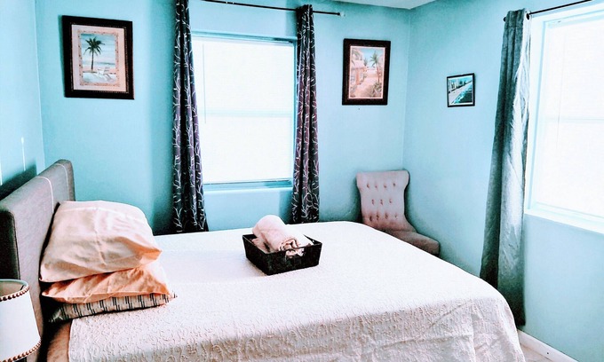 Riviera Beach House | Private Room with Dedicated Bathroom and Kitchen in the Heart of It All