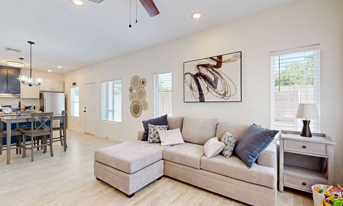 San Antonio Condo | Private townhome with full kitchen, patio and close to everything