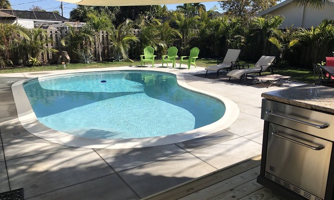 Naples Park House | Private Vacation Home w/Heated Pool. Walk/Bike to Vanderbilt Beach & Amenities.