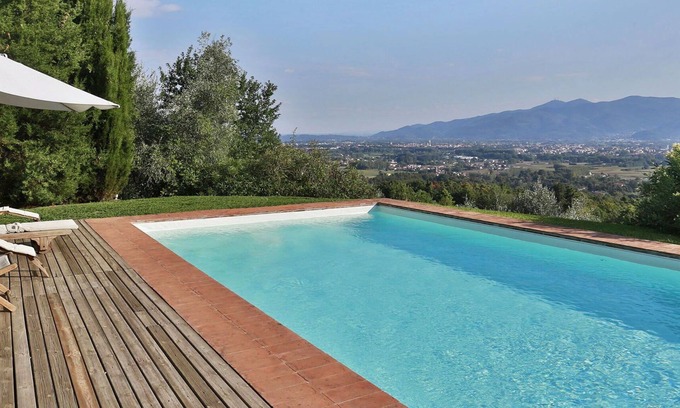 Lucca Villa | Private Villa with private pool, A/C, WIFI, TV, veranda, panoramic view, parking, close to Lucca