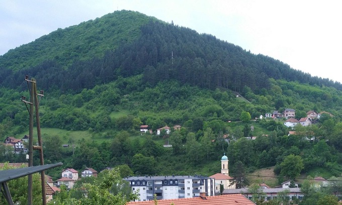 Visoko Apartment | Pyramid View Lodge: View of the Pyramid of the Sun in Visoco, Bosnia-Herzegovina