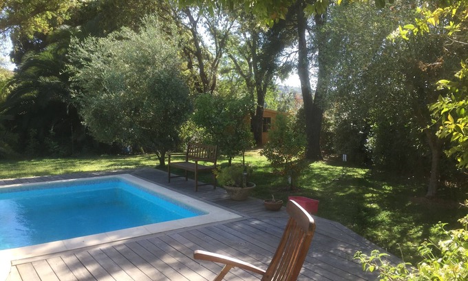 Grosseto-Prugna Villa | quiet charming little house with pool and sea walk in Porticcio center