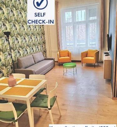 Jozsefvaros Apartment | Rákóczi Residence1274 I 3BDRM I FreeParking I Self Check-In