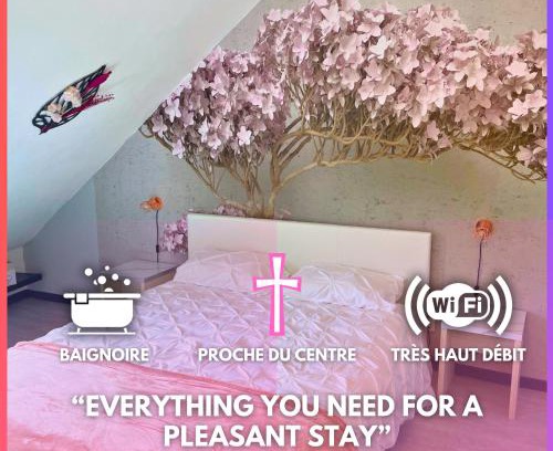 Lourdes Apartment | [Rêve Rose] Studio Équipé, Wifi, Vue