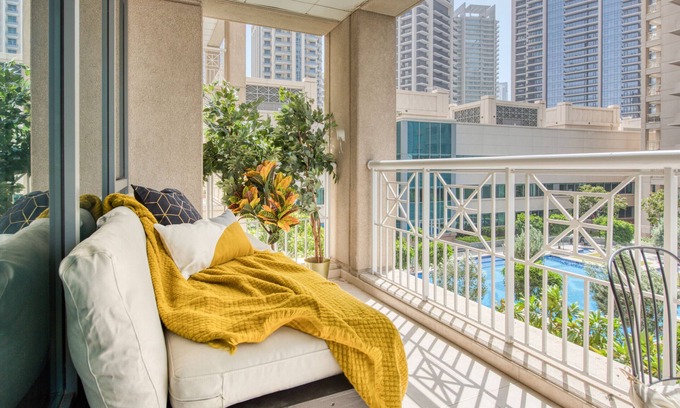 Downtown Dubai Apartment | Radiant Urban Retreat with Iconic Burj Khalifa Vws