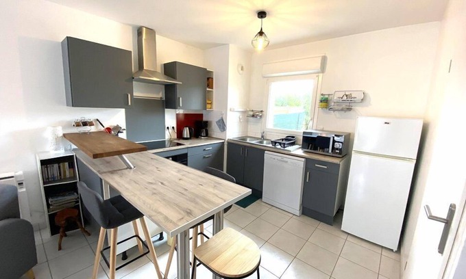 Le Fort Bloque House | Recent house 3 bedrooms 6 people near the beach of Fort-Bloqu - Wifi