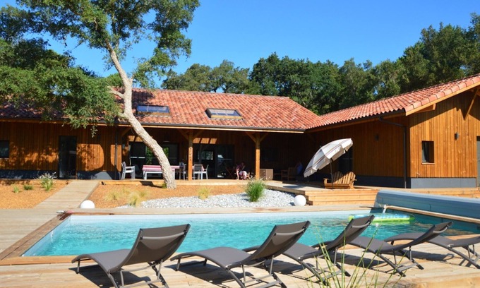 Moliets-et-Maa House | Recent villa14 + p: pool-spa-petanque, near ocean-forest-