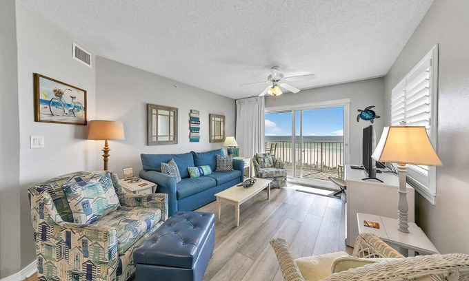 Fort Walton Beach Condo | Recently updated 2 bedroom-Beach Front Condo-Sleeps 6-Beach Service Included!