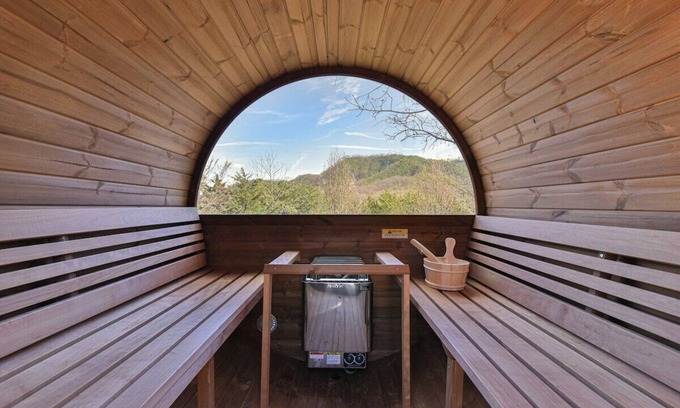 Sevierville Cabin | Reds Peak · Mountain Cabin w/VIEWS, Sauna, HotTub & Game Room