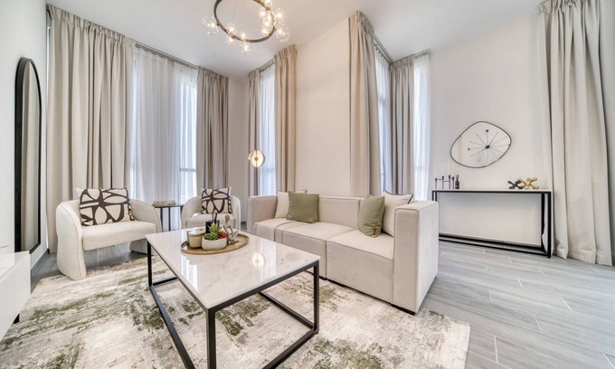 Dubai Production City Apartment | Refined 2BR w/Assistant’s Room at Mesk 1 Midtown Dubai Production City by Deluxe Holiday Homes