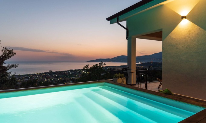 Marina di Ascea Villa | Refined villa with minimal chic interior and fabulous private pool with sea view