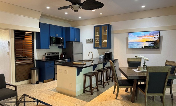 Poipu Condo | Remodeled Ground Floor Beach Condo with New A/C. KP #441, steps from the ocean!