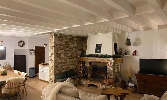 Villard-de-Lans House | Renovated Farm Vercors: Fireplace, Parking, Garden Near Slopes