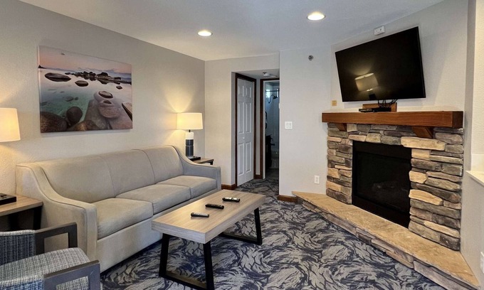 Tahoe Village Condo | Renovated/Quiet 1BR, Hot Tub, Game/Movie Room