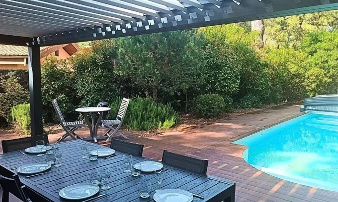 Biscarrosse Plage Villa | Residence 132verdier-biscarrosse - 132 Verdiers - Pleasant spacious villa with heated pool