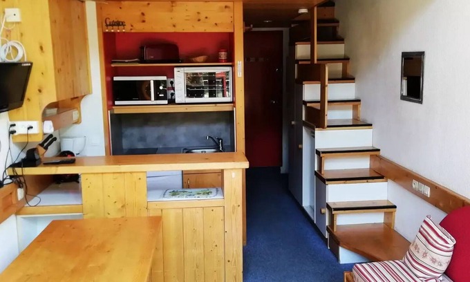Arc-1800 Apartment | Residence Aiguille Grive Bat Ii - 2-room duplex apartment for 5 people close to the slopes in the village of Charmettoger in Arc 1800