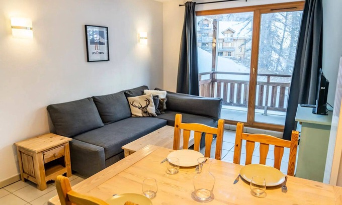 Les Orres Apartment | Residence Le Balcon Des Airelles - Quiet apartment in the heart of Orres 1800