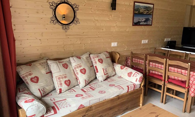 Arc-2000 Apartment | Residence Varet - Charming studio for 5 people in Arc 2000 with views of the slopes and the resort
