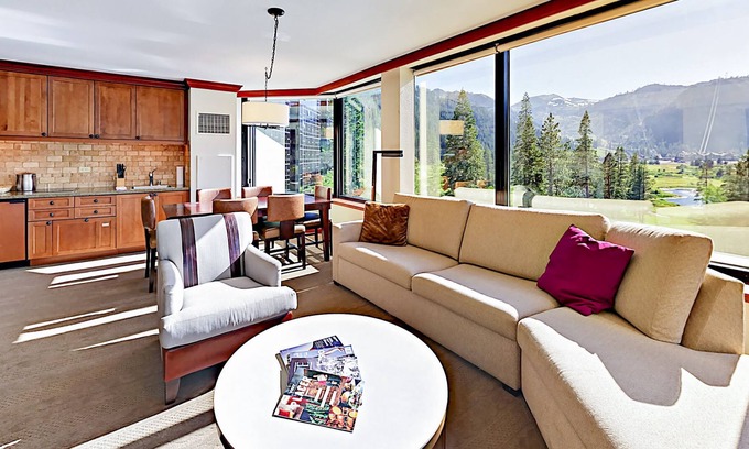 Olympic Valley Condo | Resort at Squaw Creek Corner Unit Suite with Wrap-Around Views