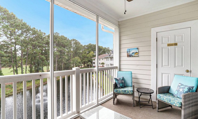 North Myrtle Beach Condo | River Crossing 833 Gated Community with Access to Two Pools!