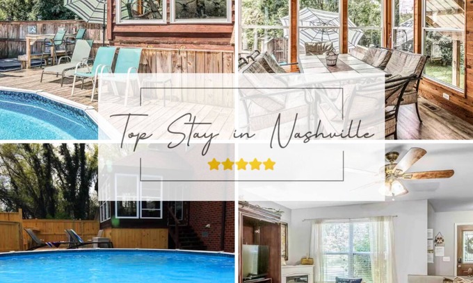 Nashville House | River View! Pool & Hot Tub! Close to Opry!