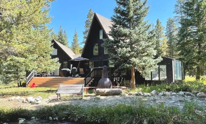 Blue River House | Riverfront A-Frame - Luxury Ski Cabin - Breckenridge