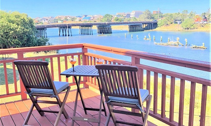 Pacific City House | Riverfront and 1-1/2 Blk to Beach Access, Amazing Water Views, Pet Friendly