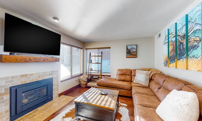 Edwards Condo | Riverfront, ground-floor condo with fireplace & fishing access - near Riverwalk