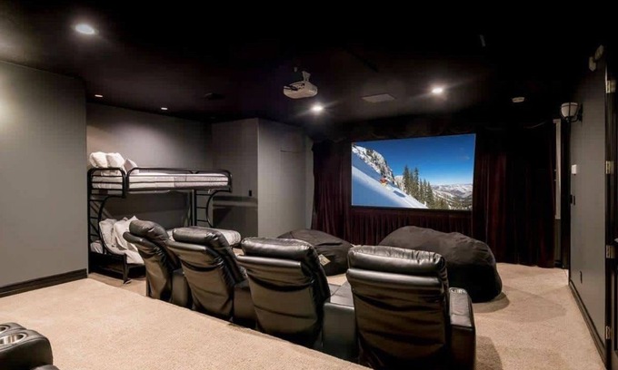 Millcreek House | Riviera Retreat in Salt Lake with Private Hot Tub and Theater