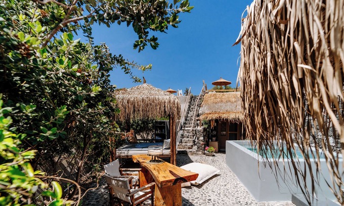 Emporio Villa | Rock Villas Complex: Luxe Cave Retreat w/Pool & Jacuzzi