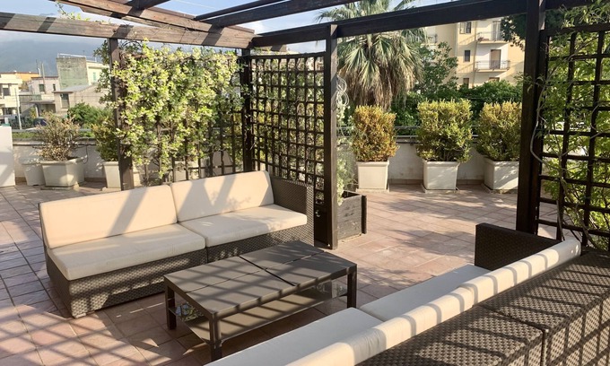 Pompei Apartment | Rooftop villa 150 m2 with large terrace in the center of Pompeii