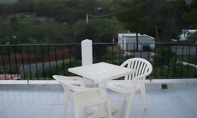 Santa Eulalia del Rio Apartment | Room 'Doble - 6' with Mountain View, Wi-Fi and Air Conditioning