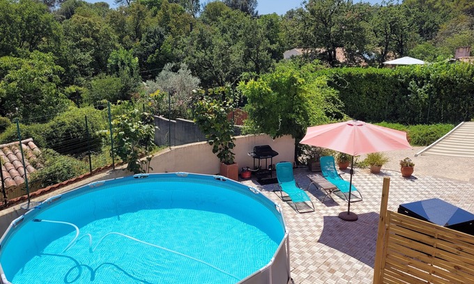 Roquefort-les-Pins House | Roquefort les Pins-2 p-private pool-terrace