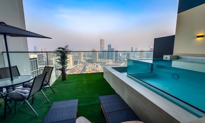 Jumeirah Village Circle Apartment | Royal 2-Bedroom Apt with Private Pool in Dubai
