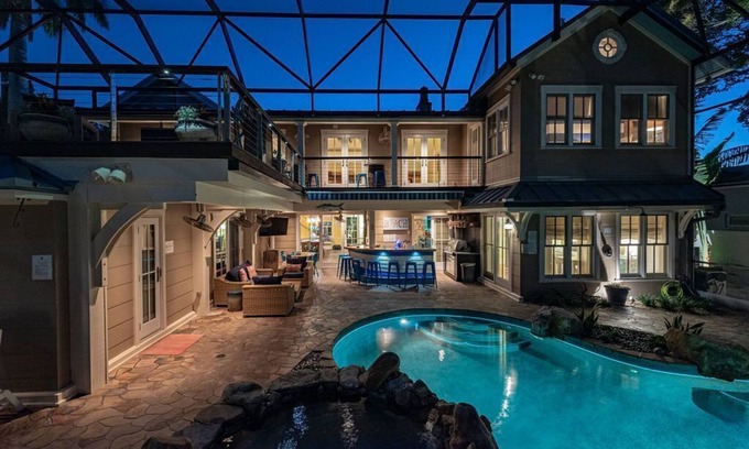 Anna Maria House | Rum Cove-Magical Tropical Oasis: Pool/Hot Tub, Golf Cart, Kayak, SUPs & MORE
