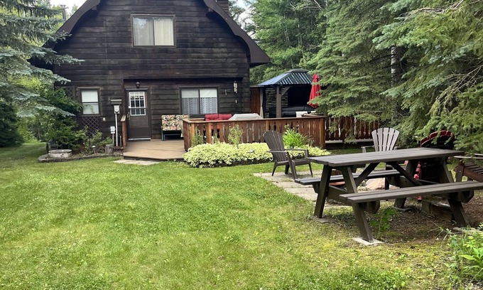 Mulhurst Cottage | Rustic Cabin at Wizard Lake with Hot Tub