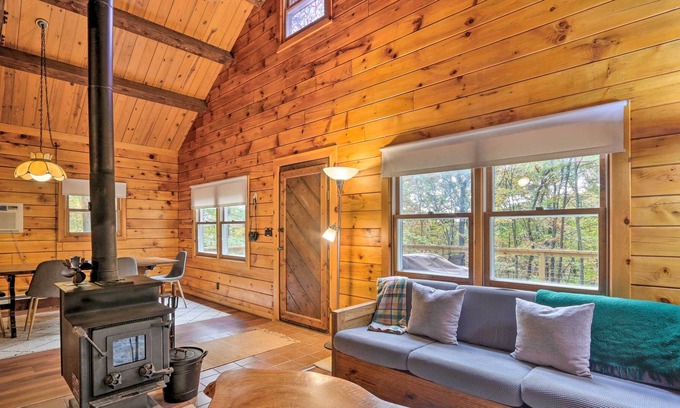 Paw Paw Cabin | Rustic Log Cabin w/ Updated Interior & Deck!