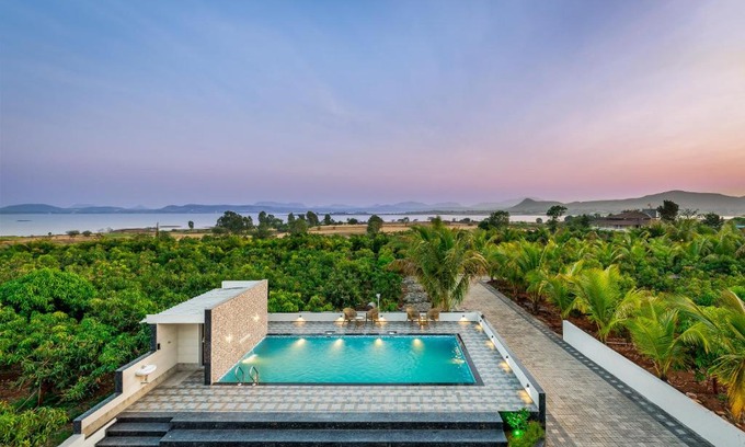 Nashik Villa | SaffronStays Mango Lakeview Villa, Nashik
