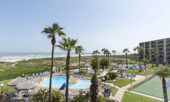 South Padre Island Condo | Saida I 301 - Charming Beachfront Condo, Ocean Views from Private Balcony, Luxurious Grounds