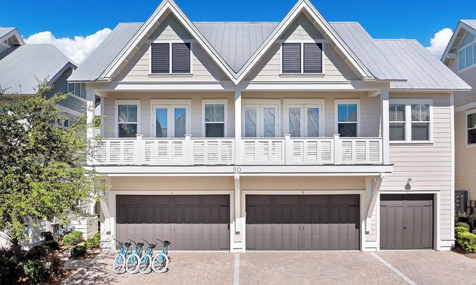 Panama City Beach House | Salt Water Serenity - 30A, Heated Pool, Fitness Center, Bikes Included!