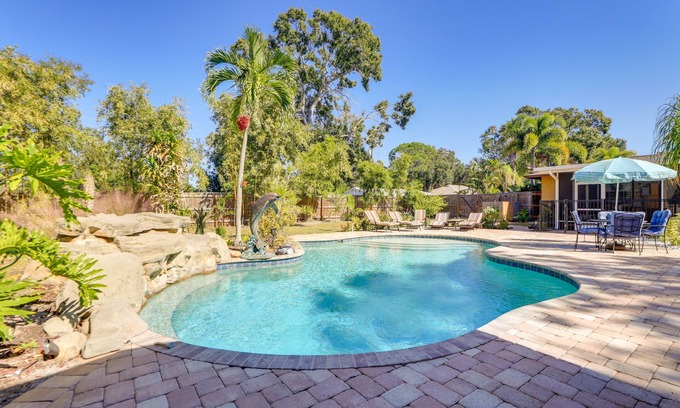 Flora Villa House | Sarasota Getaway w/Private Pool & Backyard Oasis!