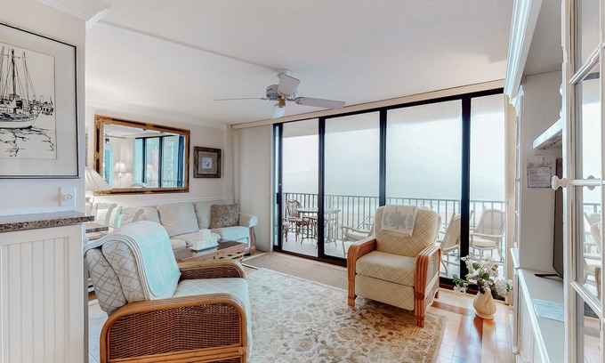 Bethany Beach Condo | Sea Colony 5th-floor ocean-view condo with sauna, pool, hot tub, & basketball