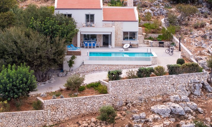 Gavalochori Villa | Sea View, large infinity pool and privacy. Pool can be heated for an extra fee.