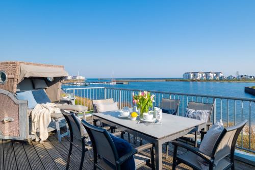 Olpenitz Apartment | SeaPearl- Hafenblick, Terrasse, Bad mit Infrarotsauna und Whirlwanne