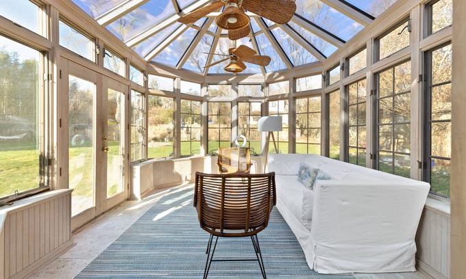 Montauk House | Secluded English stone cottage set on 1.5 acres with heated pool & conservatory