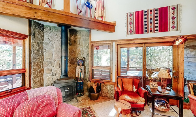 Pagosa Springs House | Secluded forest cabin with shuffleboard table, & mountain views