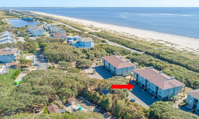 Oak Island Condo | Secluded private OceanFront 3BR Condo steps from the pool golf course and ocean!