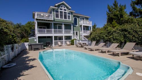 Ocean Sands House | Semi-Oceanfront, 6 BRs, Priv Pool, H Tub, Rec Rm, OS6B, Seashell
